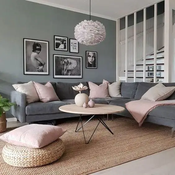 Living Room Ideas Pink And Grey