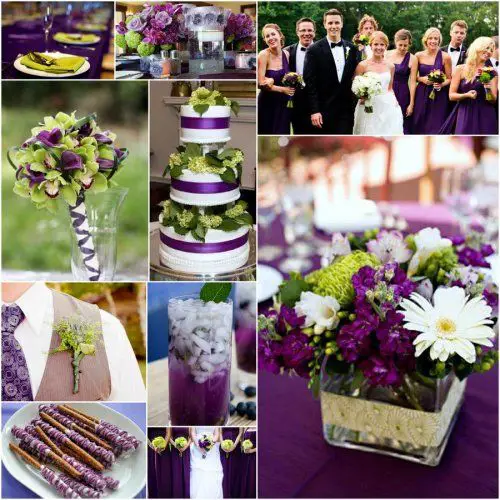 Purple And Green Wedding Decorations