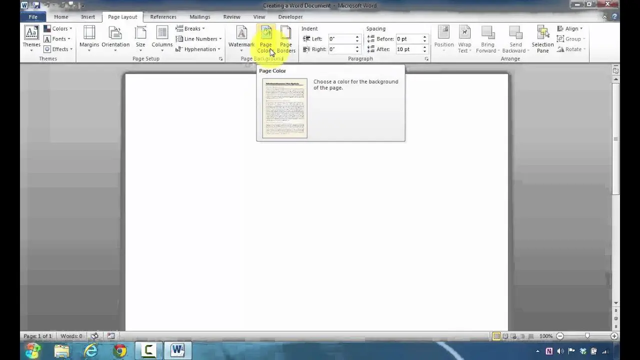 how-to-change-microsoft-word-background-color